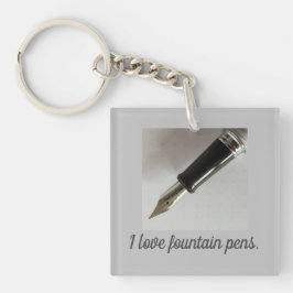 Ik hou van vulpennen sleutelhanger