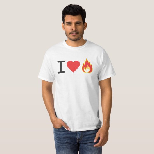 Ik hou van vuur t-shirt (Voorkant volledig)