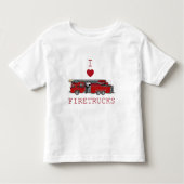 Ik hou van vuurtrucks kinder shirts (Voorkant)