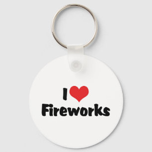 Ik hou van vuurwerk sleutelhanger