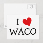 Ik hou van Waco Briefkaart (Voorkant / Achterkant)