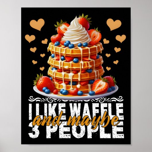Ik hou van wafels en misschien wel 3 mensen poster (Voorkant)