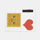 Ik hou van wafels fleece deken (Voorkant (Horizontaal))