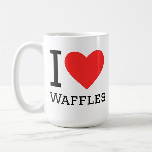 Ik hou van wafels koffiemok (Links)