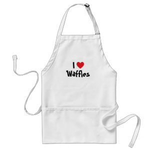 Ik hou van wafels standaard schort