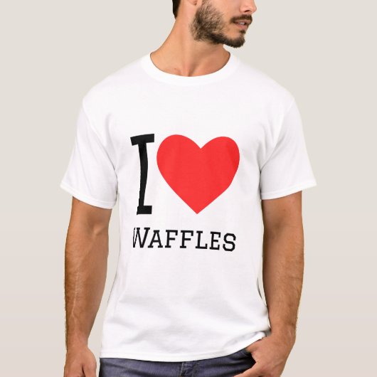 Ik hou van wafels t-shirt (Voorkant)