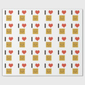 Ik hou van Waffles Cadeaupapier (Vlak)