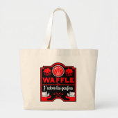 Ik hou van Waffles Grote Tote Bag (Voorkant)