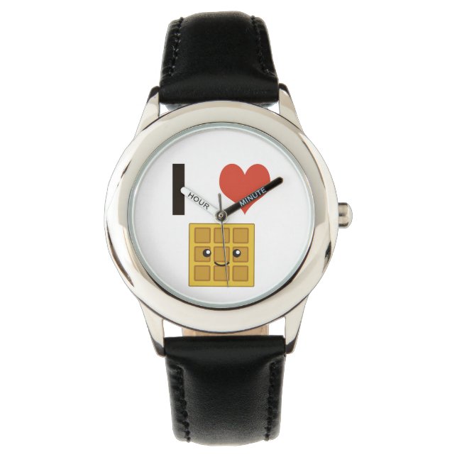 Ik hou van Waffles Horloge (Voorkant)