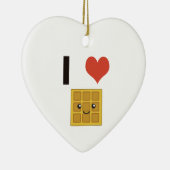 Ik hou van Waffles Keramisch Ornament (Rechts)