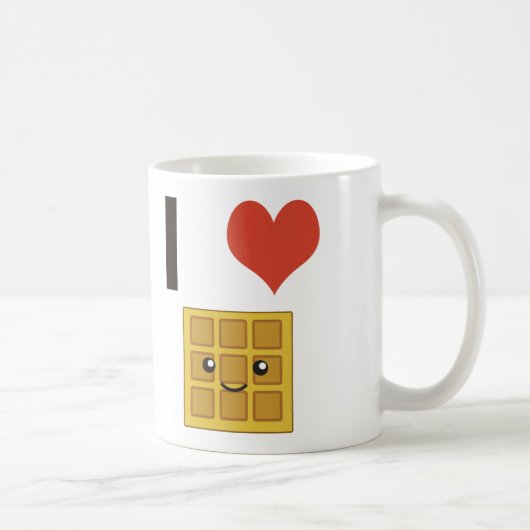 Ik hou van Waffles Koffiemok (Rechts)