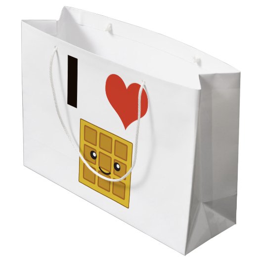Ik hou van Waffles Large Cadeautasje (Achterkant Gekanteld)