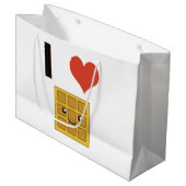 Ik hou van Waffles Large Cadeautasje (Voorkant Gekanteld)