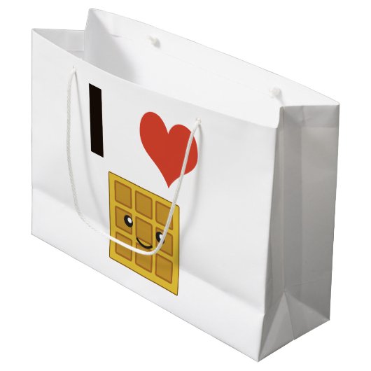 Ik hou van Waffles Large Cadeautasje (Voorkant Gekanteld)