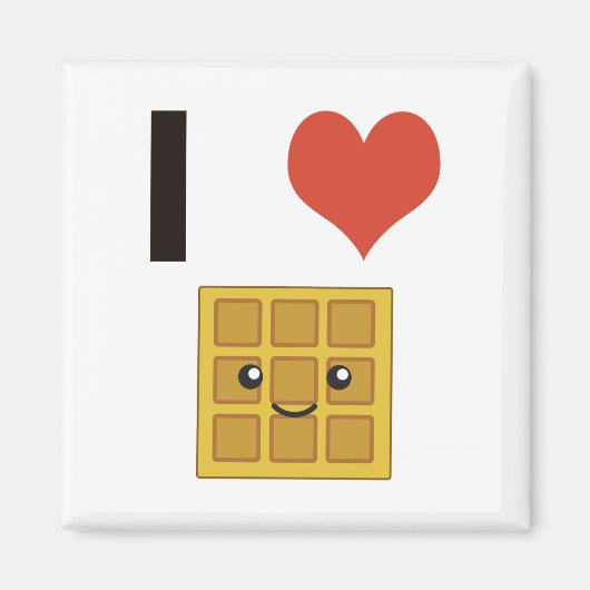 Ik hou van Waffles Magneet (Voorkant)