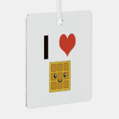 Ik hou van Waffles Metalen Ornament (Voorkant Rechts)