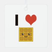 Ik hou van Waffles Metalen Ornament (Voorkant)