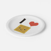 Ik hou van Waffles Papieren Bordje (Gekanteld)