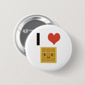 Ik hou van Waffles Ronde Button 5,7 Cm (Voorkant /achterkant)