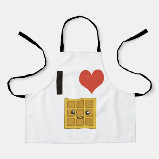 Ik hou van Waffles Schort (Voorkant)