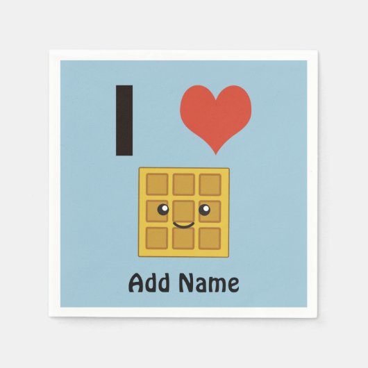 Ik hou van Waffles Servetten (Voorkant)