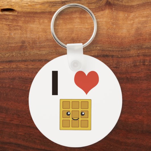Ik hou van Waffles Sleutelhanger (Voorkant)