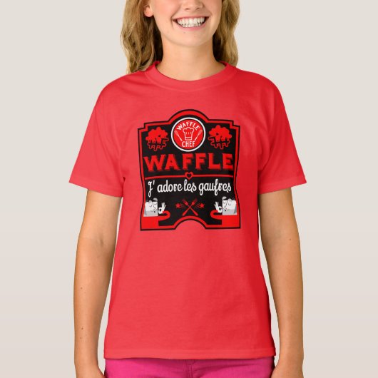 Ik hou van Waffles T-shirt (Voorkant)