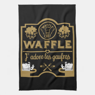 Ik hou van Waffles Theedoek