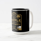 Ik hou van Waffles Tweekleurige Koffiemok (Voorkant rechts)