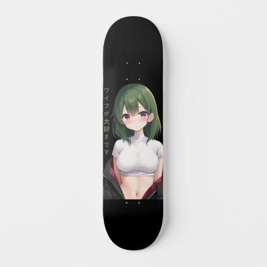 Ik hou van Waifu Persoonlijk Skateboard (Voorkant)