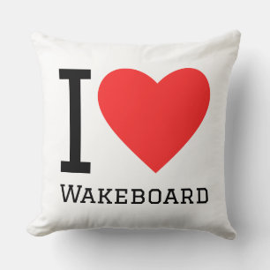 Ik hou van wakeboarden kussen