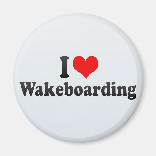 Ik hou van wakeboarding magneet (Voorkant)