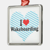 Ik hou van wakeboarding metalen ornament (Links)