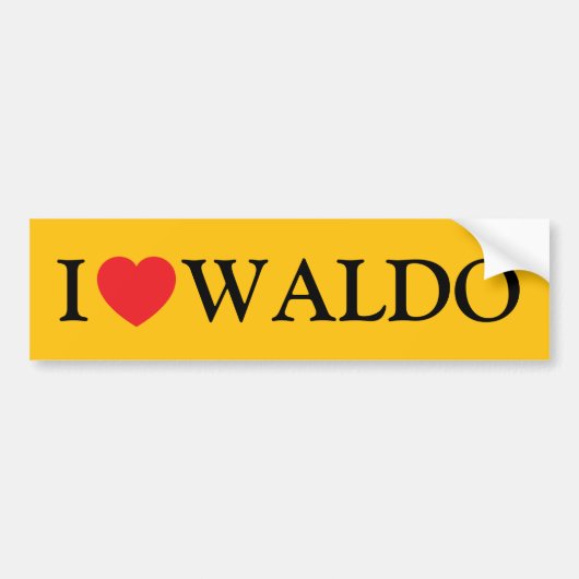 Ik hou van Waldo Bumpersticker (Voorkant)