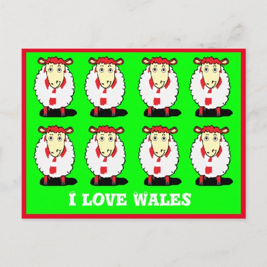 Ik hou van Wales briefkaart (Voorkant)