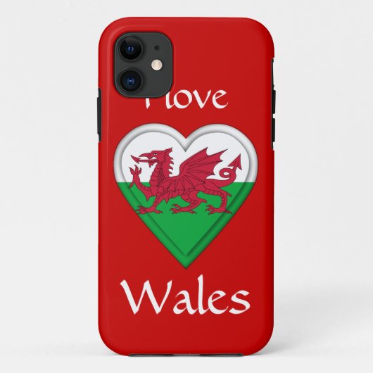 Ik hou van Wales Case-Mate iPhone Case (Achterkant)