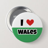 Ik hou van Wales Ronde Button 7,6 Cm (Voorkant /achterkant)