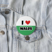 Ik hou van Wales Ronde Button 7,6 Cm (In situ)