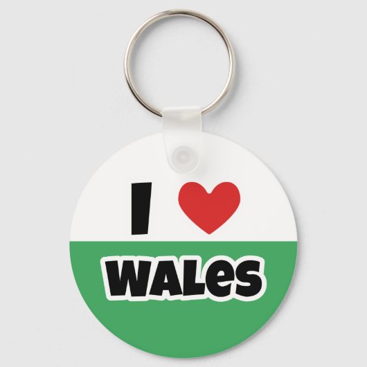 Ik hou van Wales Sleutelhanger (Voorkant)