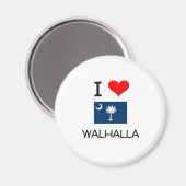 Ik hou van Walhalla South Carolina Magneet (Voorkant / Achterkant)