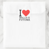 Ik hou van Wallis & Futuna Vierkante Sticker (Tas)