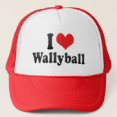 Ik hou van Wallyball Trucker Pet (Voorkant)