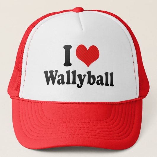 Ik hou van Wallyball Trucker Pet (Voorkant)