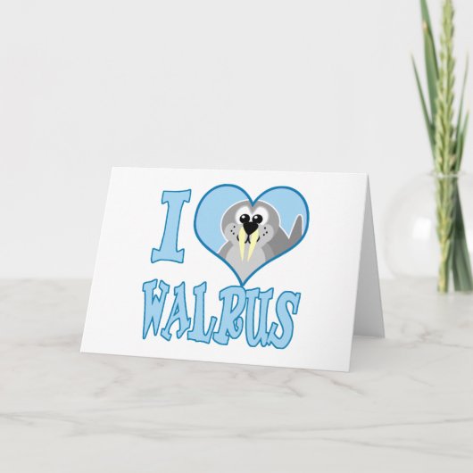 Ik hou van walrus kaart (Voorkant)