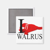 Ik hou van Walrus magneten (Voorkant / Achterkant)