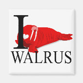 Ik hou van Walrus magneten (Voorkant)