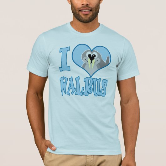 Ik hou van walrus t-shirt (Voorkant)