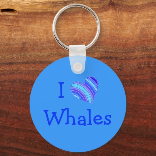 Ik hou van walvissen sleutelhanger (Voorkant)
