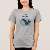 Ik hou van walvissen Tri-Blend shirt (Voorkant)
