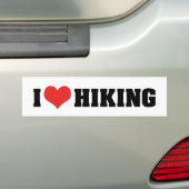Ik Hou Van Wandelen Bumpersticker (Op auto)